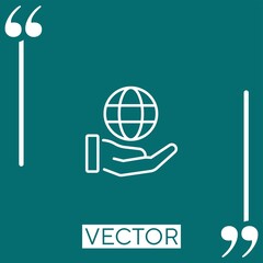 Poster - services vector icon Linear icon. Editable stroke line