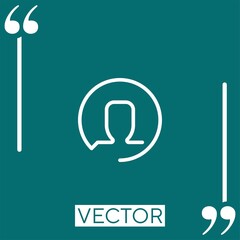 Poster - user vector icon Linear icon. Editable stroke line
