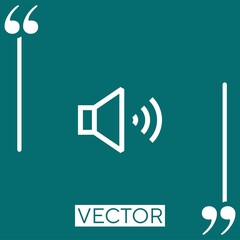 Poster - volume vector icon Linear icon. Editable stroke line