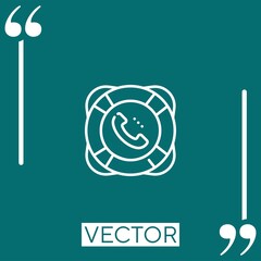Poster - call center agent vector icon Linear icon. Editable stroke line