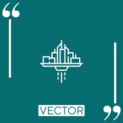 Poster - city vector icon Linear icon. Editable stroke line