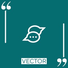 Poster - chat vector icon Linear icon. Editable stroke line