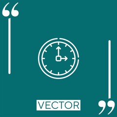 Poster - clock vector icon Linear icon. Editable stroke line