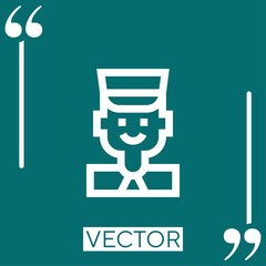 Poster - driver vector icon Linear icon. Editable stroked line