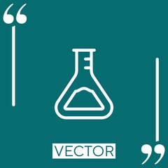 Poster - experiment vector icon Linear icon. Editable stroked line