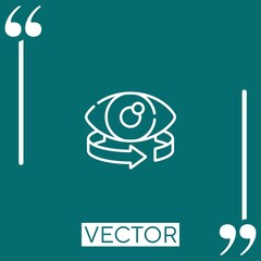 Poster - eye vector icon Linear icon. Editable stroke line