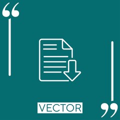 Poster - file vector icon Linear icon. Editable stroked line