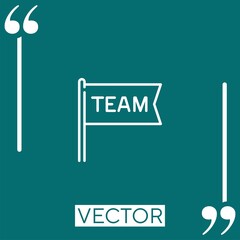 Poster - flag vector icon Linear icon. Editable stroked line