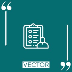 Poster - planning vector icon Linear icon. Editable stroked line