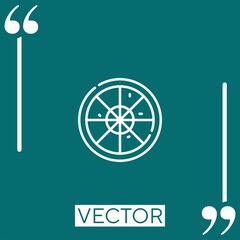 Poster - radar vector icon Linear icon. Editable stroked line