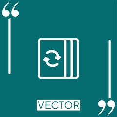 Poster - recycled paper vector icon Linear icon. Editable stroked line