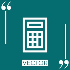 Poster - calculator vector icon Linear icon. Editable stroked line