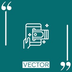 Poster - cash money   vector icon Linear icon. Editable stroked line