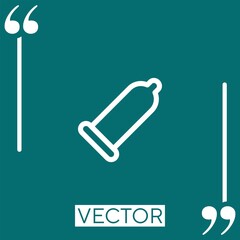 Poster - condom vector icon Linear icon. Editable stroked line