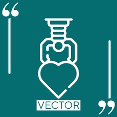 Poster - crane machine vector icon Linear icon. Editable stroked line