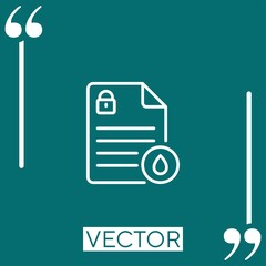 Poster - data leak vector icon Linear icon. Editable stroked line