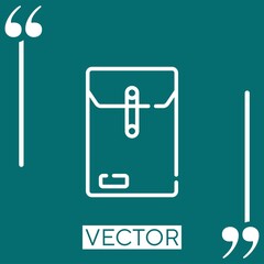 Poster - envelope vector icon Linear icon. Editable stroked line