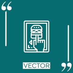 Poster - order food vector icon Linear icon. Editable stroked line