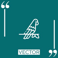 Poster - parrot vector icon Linear icon. Editable stroked line