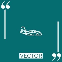 Poster - plane vector icon Linear icon. Editable stroked line