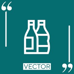 Poster - refreshment vector icon Linear icon. Editable stroked line