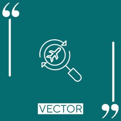Poster - search vector icon Linear icon. Editable stroked line
