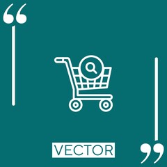 Poster - searching vector icon Linear icon. Editable stroked line