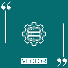 Poster - server vector icon Linear icon. Editable stroked line