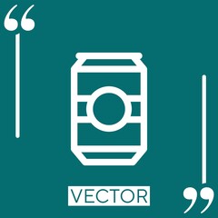 Poster - soda can vector icon Linear icon. Editable stroked line