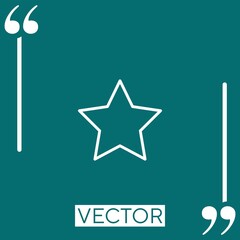 Poster - star vector icon Linear icon. Editable stroked line