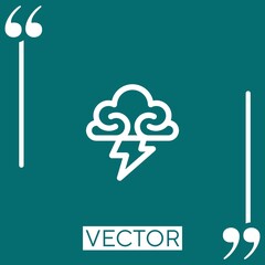 Poster - brainstorming vector icon Linear icon. Editable stroked line