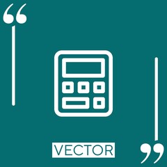 Poster - calculator vector icon Linear icon. Editable stroked line