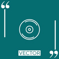 Poster - cd vector icon Linear icon. Editable stroke line