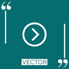 Poster - chevron vector icon Linear icon. Editable stroked line