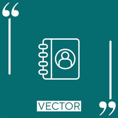 Poster - contacts book vector icon Linear icon. Editable stroke line