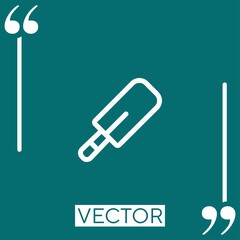 Poster - cricket vector icon Linear icon. Editable stroked line