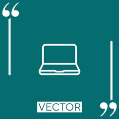 Poster - laptop   vector icon Linear icon. Editable stroke line