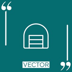 Poster - roof vector icon Linear icon. Editable stroke line