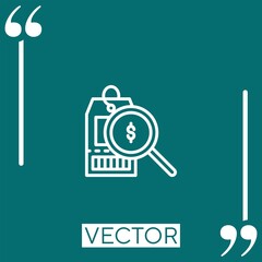 Poster - searching vector icon Linear icon. Editable stroked line