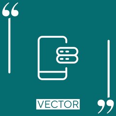 Poster - server vector icon Linear icon. Editable stroke line