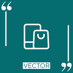 Poster - shopping online vector icon Linear icon. Editable stroked line