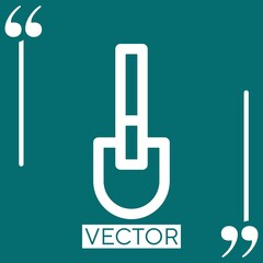 Poster - shovel vector icon Linear icon. Editable stroked line