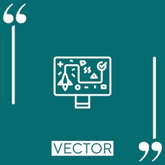 Poster - solution vector icon Linear icon. Editable stroked line