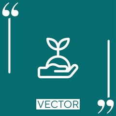 Poster - sprout vector icon Linear icon. Editable stroked line