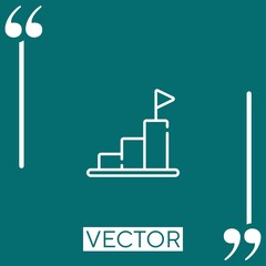 Poster - achievement vector icon Linear icon. Editable stroked line