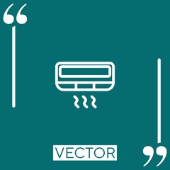 Poster - air conditioner vector icon Linear icon. Editable stroked line