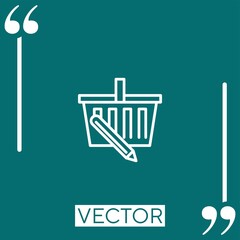 Poster - basket   vector icon Linear icon. Editable stroked line