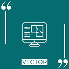 Poster - blueprint   vector icon Linear icon. Editable stroked line