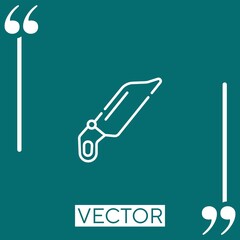 Poster - bone vector icon Linear icon. Editable stroked line