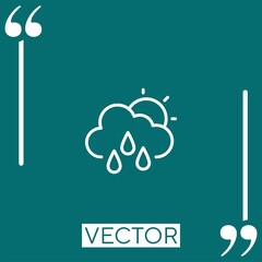 Poster - cloudy   vector icon Linear icon. Editable stroked line